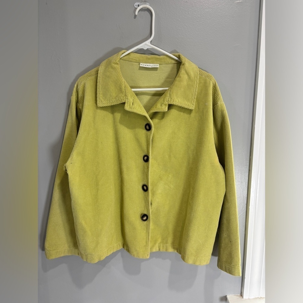 Bryn Walker Cotton Corduroy Waffle Shirt Jacket Size Small Button Up Shacket